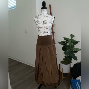 Chic Brown A-Line Women's Skirt
